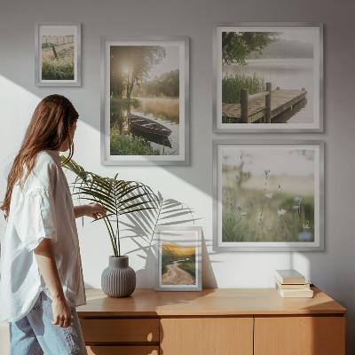 Galeria obrazów na ścianę Spokojne krajobrazy wody zieleni
