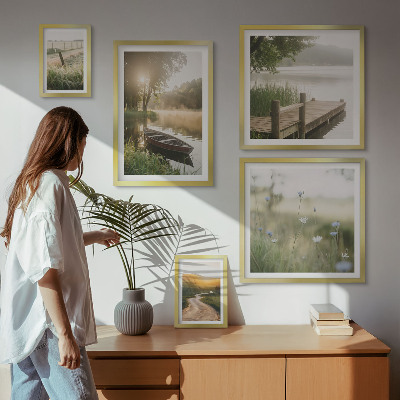 Galeria obrazów na ścianę Spokojne krajobrazy wody zieleni