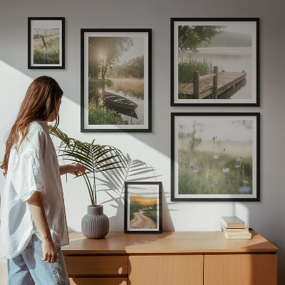 Galeria obrazów na ścianę Spokojne krajobrazy wody zieleni