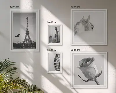 Galeria obrazów na ścianę stylowe czarno-białe zestawienie