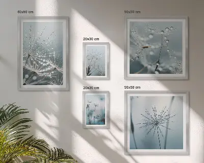 Galeria obrazów na ścianę Krople wody na roślinach