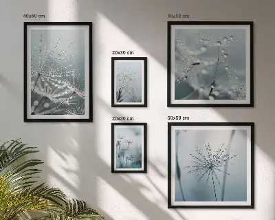 Galeria obrazów na ścianę Krople wody na roślinach