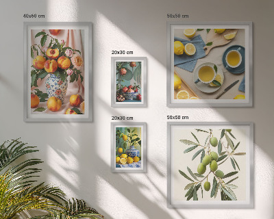 Galeria obrazów na ścianę Owoce kwiaty rustykalna dekoracja