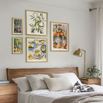 Galeria obrazów na ścianę Owoce kwiaty rustykalna dekoracja