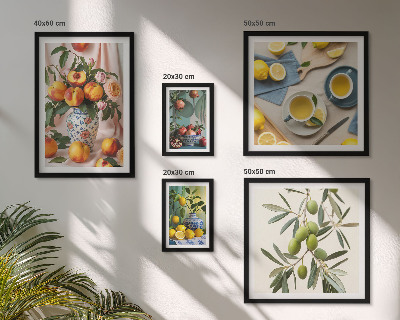 Galeria obrazów na ścianę Owoce kwiaty rustykalna dekoracja