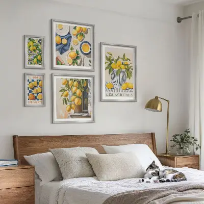 Galeria obrazów na ścianę cytrusowe prowansalskie dekoracje