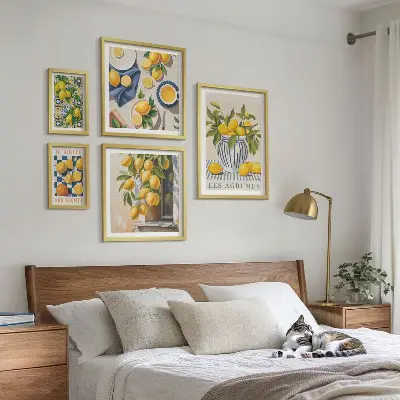 Galeria obrazów na ścianę cytrusowe prowansalskie dekoracje