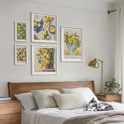 Galeria obrazów na ścianę cytrusowe prowansalskie dekoracje