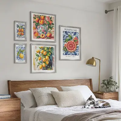 Galeria obrazów na ścianę słoneczne cytrusy w stylu vintage