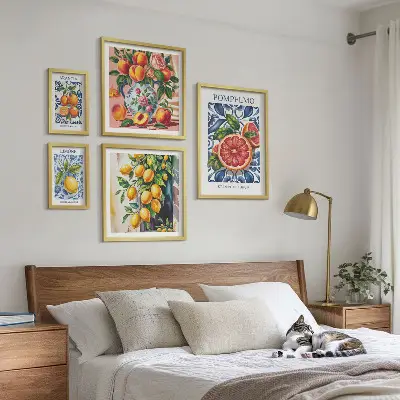 Galeria obrazów na ścianę słoneczne cytrusy w stylu vintage