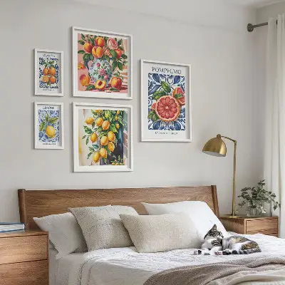 Galeria obrazów na ścianę słoneczne cytrusy w stylu vintage