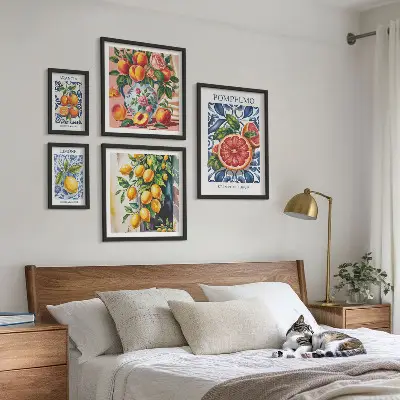 Galeria obrazów na ścianę słoneczne cytrusy w stylu vintage