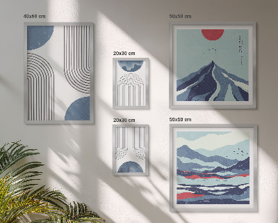 Galeria obrazów na ścianę Abstrakcyjne pejzaże geometria