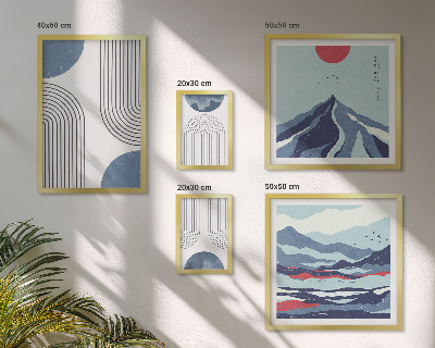 Galeria obrazów na ścianę Abstrakcyjne pejzaże geometria