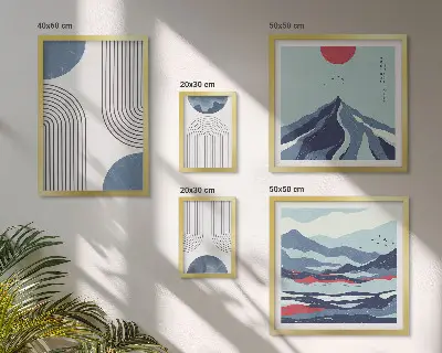 Abstrakcyjne pejzaże geometryczne galeria obrazów na ścianę