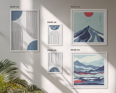 Galeria obrazów na ścianę Abstrakcyjne pejzaże geometria