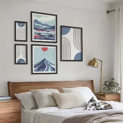 Abstrakcyjne pejzaże geometryczne galeria obrazów na ścianę