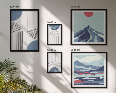 Galeria obrazów na ścianę Abstrakcyjne pejzaże geometria