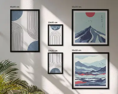 Abstrakcyjne pejzaże geometryczne galeria obrazów na ścianę