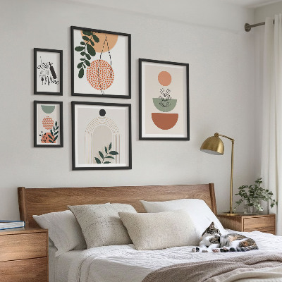 Zestaw obrazów w ramie do galerii ściennej Stylowe roślinne dekoracje