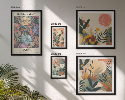 Galeria obrazów na ścianę Kwiatowe motywy Paryż Londyn