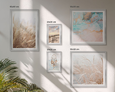 Zestaw obrazów w ramie do galerii ściennej Naturalne pejzaże boho etno