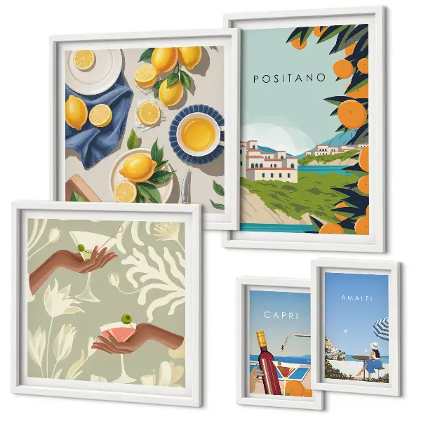 Galeria obrazów na ścianę włoskie wakacje w Amalfi i na Capri