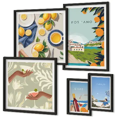 Galeria obrazów na ścianę włoskie wakacje w Amalfi i na Capri