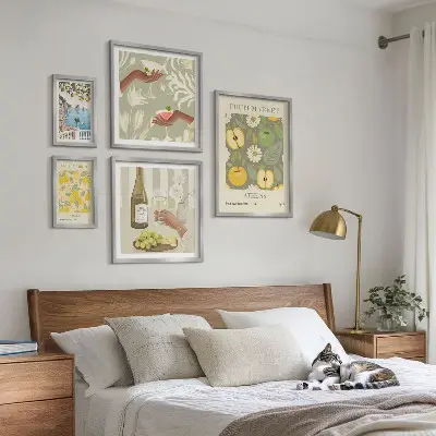 Galeria obrazów na ścianę klimatyczne ilustracje w stylu lat 70.