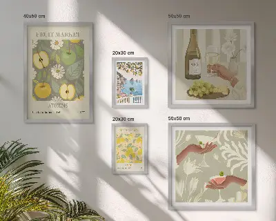 Galeria obrazów na ścianę klimatyczne ilustracje w stylu lat 70.