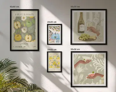 Galeria obrazów na ścianę klimatyczne ilustracje w stylu lat 70.