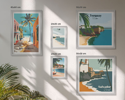 Galeria obrazów na ścianę Kolorowe nadmorskie plaże