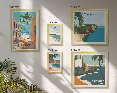 Galeria obrazów na ścianę Kolorowe nadmorskie plaże
