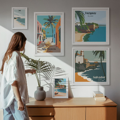 Galeria obrazów na ścianę Kolorowe nadmorskie plaże