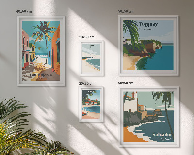 Galeria obrazów na ścianę Kolorowe nadmorskie plaże