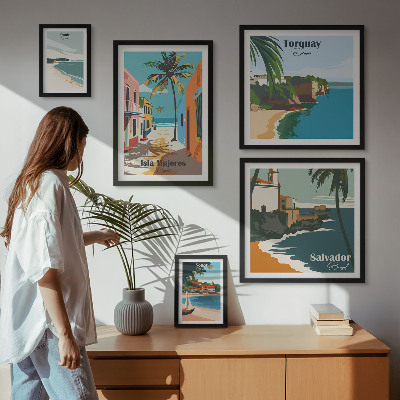 Galeria obrazów na ścianę Kolorowe nadmorskie plaże