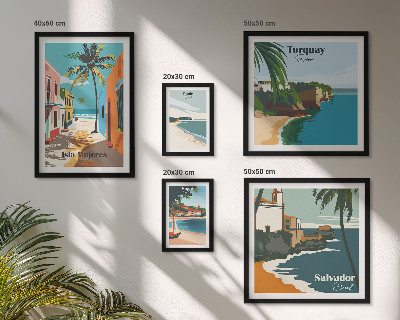 Galeria obrazów na ścianę Kolorowe nadmorskie plaże