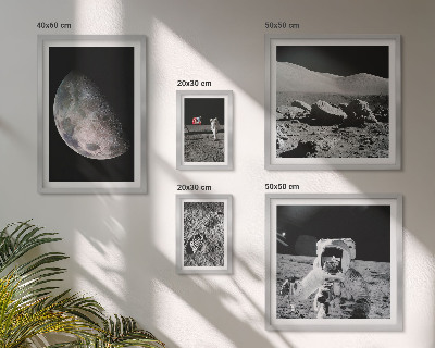 Galeria obrazów na ścianę Księżycowe pejzaże astronautów