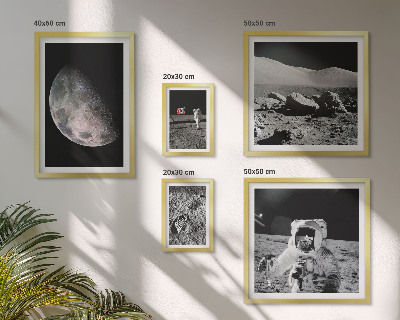 Galeria obrazów na ścianę Księżycowe pejzaże astronautów