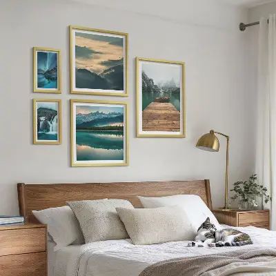 Galeria obrazów na ścianę z motywem górskich wodospadów i krajobrazów