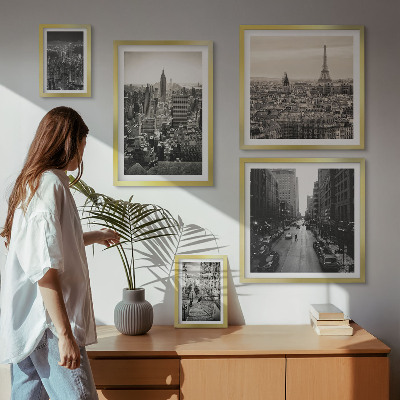 Zestaw obrazów w ramie do galerii ściennej Miejskie panoramy stolic Europy