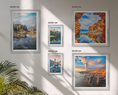 Galeria obrazów na ścianę Naturalne góry wodne widoki