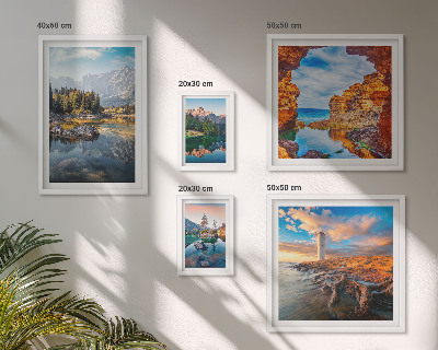 Galeria obrazów na ścianę Naturalne góry wodne widoki