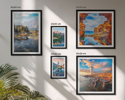 Galeria obrazów na ścianę Naturalne góry wodne widoki