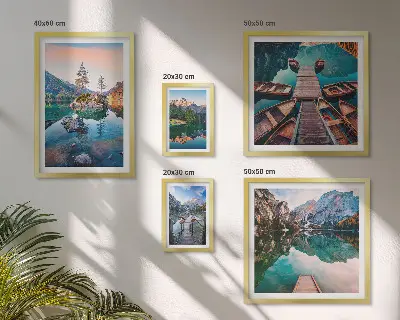 Galeria obrazów na ścianę górskie jeziora o malowniczym krajobrazie