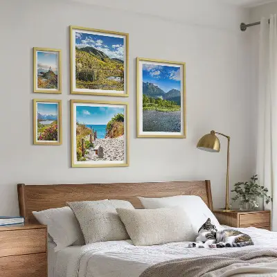 Galeria obrazów na ścianę z motywem krajobrazów gór i plaż