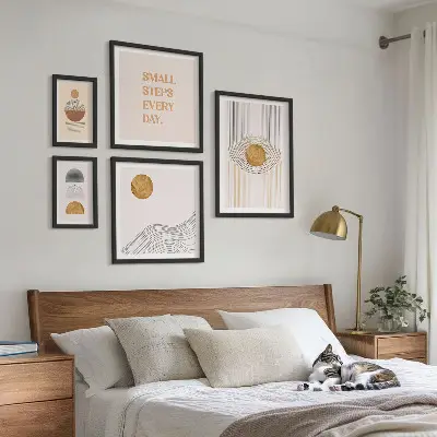 Zestaw obrazów dekoracja ścienna abstrakcyjne geometryczne wzory