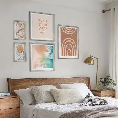 Galeria obrazów na ścianę Stylowe roślinne dekoracje