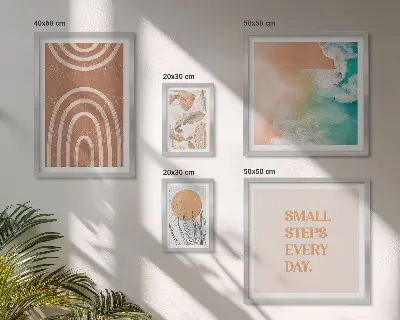 Galeria obrazów na ścianę Stylowe roślinne dekoracje