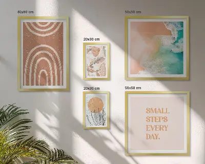 Galeria obrazów na ścianę Stylowe roślinne dekoracje
